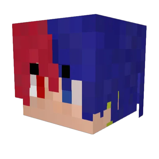 Yui_yuing Minecraft avatar head, 3D render