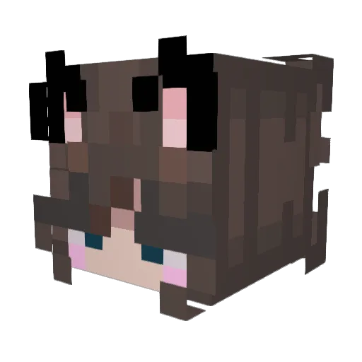 Yuia_ Minecraft avatar head, 3D render