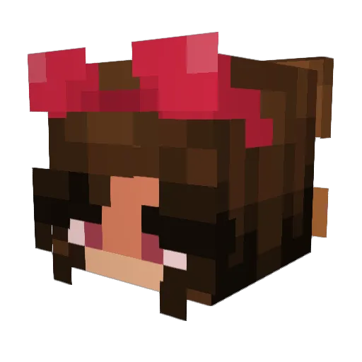 Yuichan1988 Minecraft avatar head, 3D render