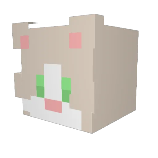 Yuito810 Minecraft avatar head, 3D render