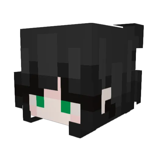 Yuixxx_ Minecraft avatar head, 3D render