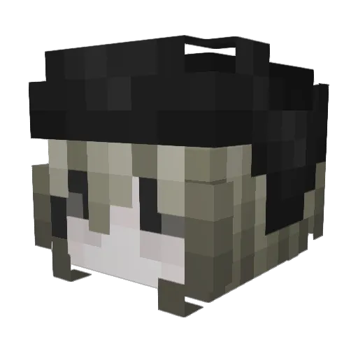 Yuiyui0x Minecraft avatar head, 3D render