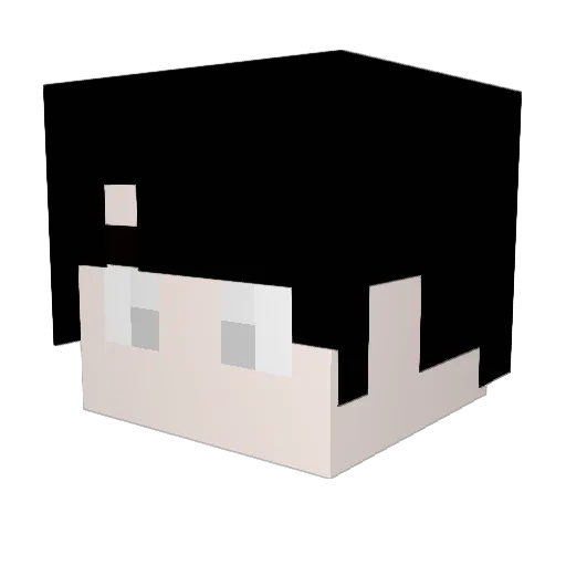 Yujek Minecraft avatar head, 3D render