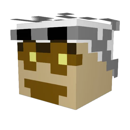 Yuji_Bro Minecraft avatar head, 3D render