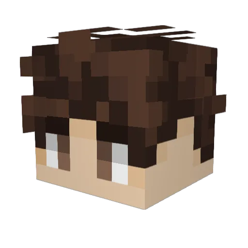Yujirohz Minecraft avatar head, 3D render