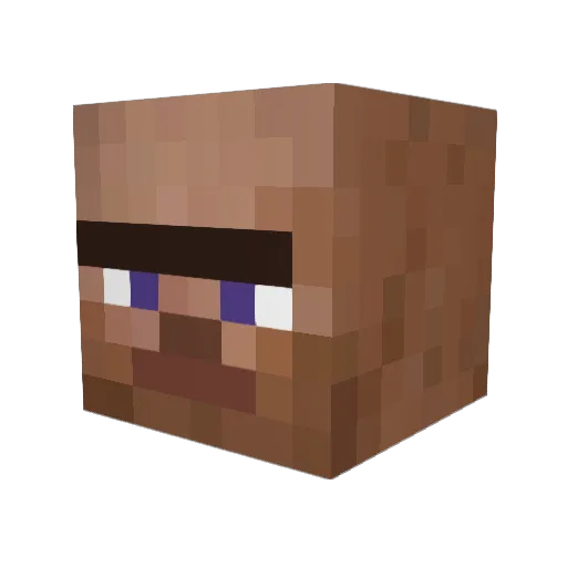 Yujits Minecraft avatar head, 3D render