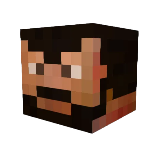 YujuLin Minecraft avatar head, 3D render