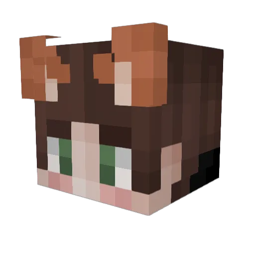 Yuk4_ Minecraft avatar head, 3D render