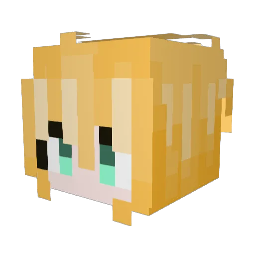 Yukai_Su1224 Minecraft avatar head, 3D render