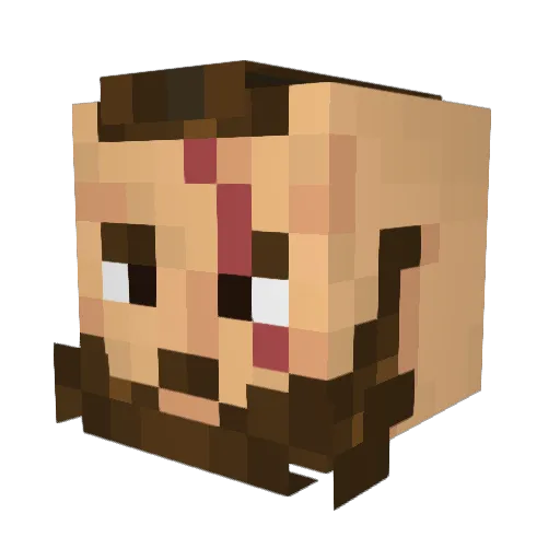 Yukako22 Minecraft avatar head, 3D render
