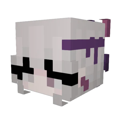 Yukamie_ Minecraft avatar head, 3D render