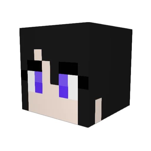 Yukari17 Minecraft avatar head, 3D render