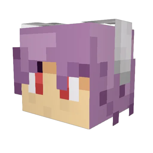 YukariK Minecraft avatar head, 3D render