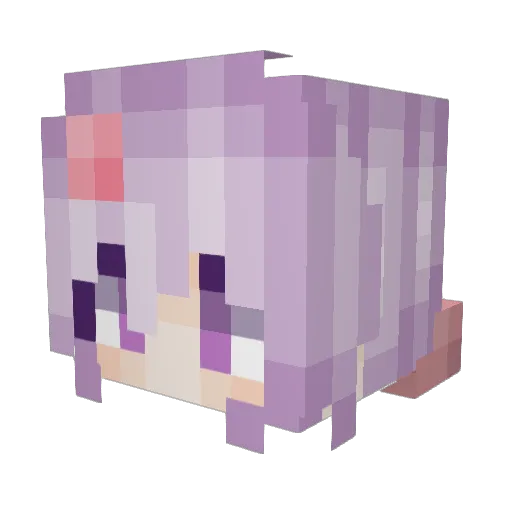 Yukari_Onn Minecraft avatar head, 3D render