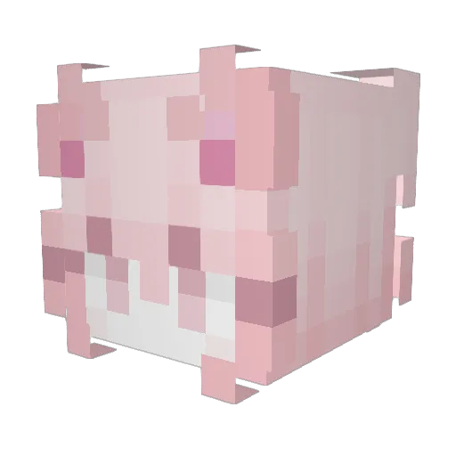 Yukariya Minecraft avatar head, 3D render