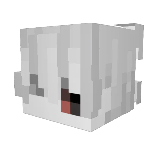 Yuke Minecraft avatar head, 3D render