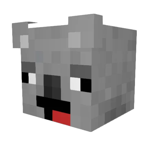 Yukeehdaio Minecraft avatar head, 3D render