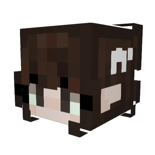 Yuki00_ Minecraft avatar head, 3D render