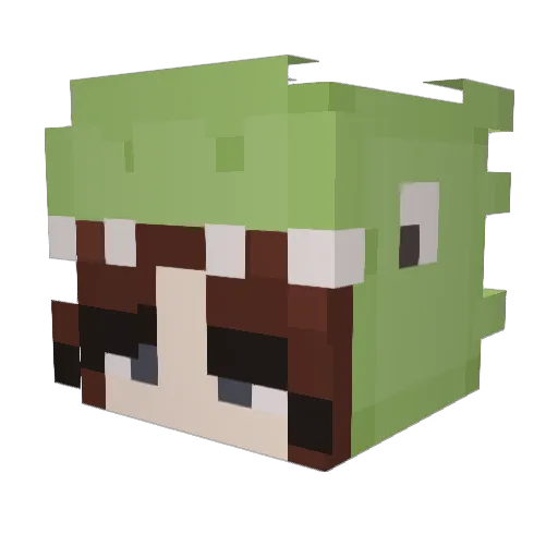 Yuki027 Minecraft avatar head, 3D render