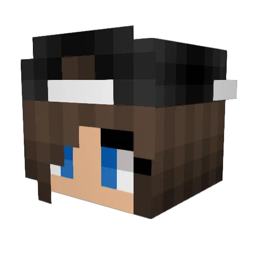 Yuki1318 Minecraft avatar head, 3D render