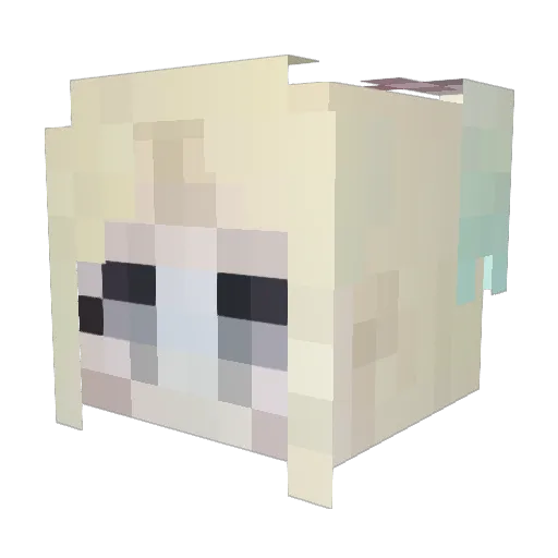 YukiAnju Minecraft avatar head, 3D render