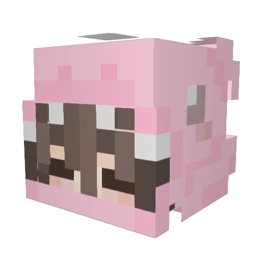 YukiBlossom Minecraft avatar head, 3D render