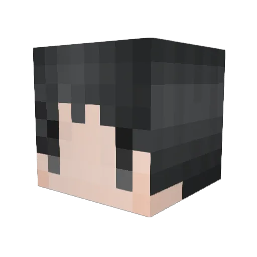 YukiFG Minecraft avatar head, 3D render