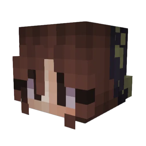 YukiFurr Minecraft avatar head, 3D render