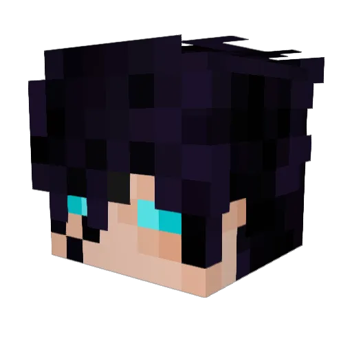YukiHTX Minecraft avatar head, 3D render