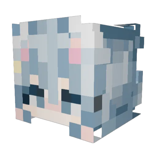 YukiHomura779 Minecraft avatar head, 3D render