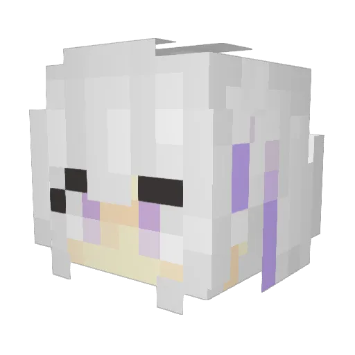 YukiInDemise Minecraft avatar head, 3D render