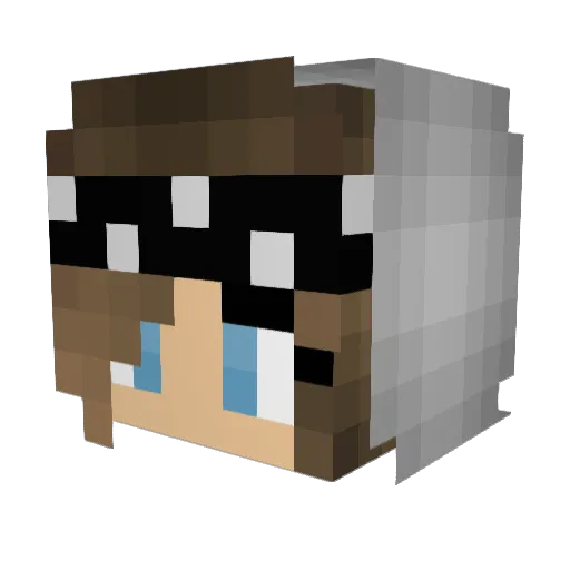 YukiMC Minecraft avatar head, 3D render
