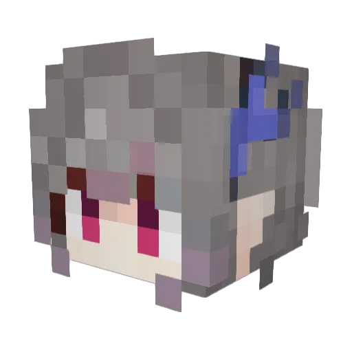 YukiN0a Minecraft avatar head, 3D render