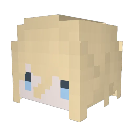 YukiNeko_ Minecraft avatar head, 3D render