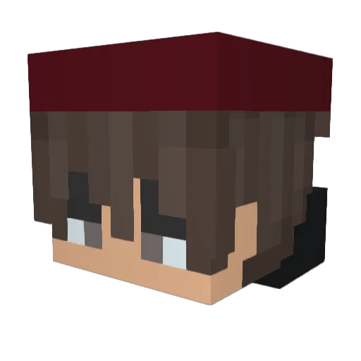 YukiOne Minecraft avatar head, 3D render