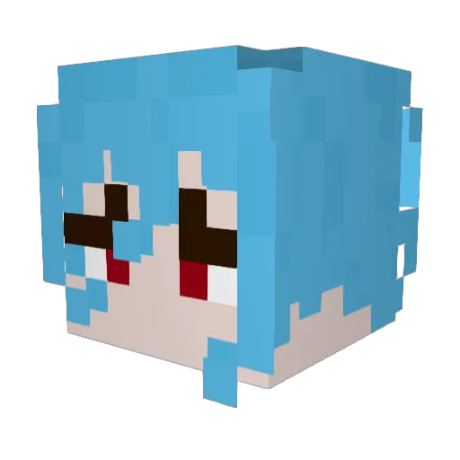 YukiSohm Minecraft avatar head, 3D render