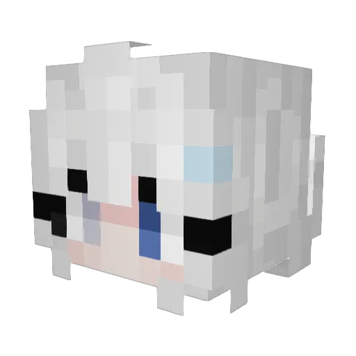 YukiSorimachi Minecraft avatar head, 3D render