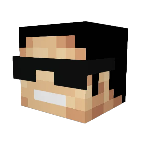 YukiXC Minecraft avatar head, 3D render