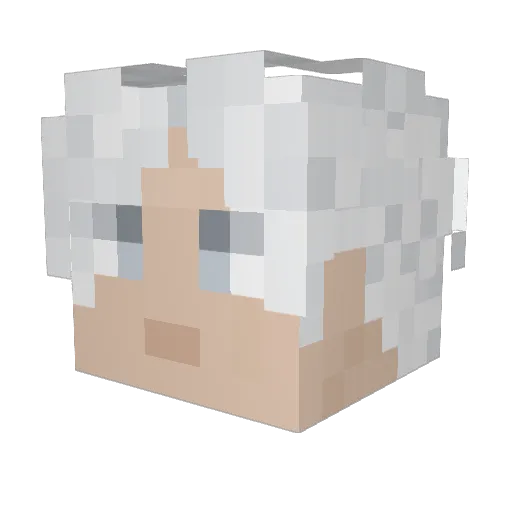 Yuki_Oda Minecraft avatar head, 3D render