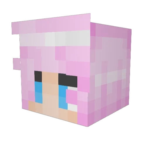 Yuki_Yuzuki Minecraft avatar head, 3D render