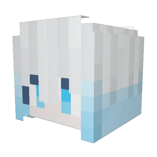 Yuki_game_0324 Minecraft avatar head, 3D render