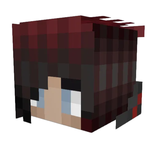 Yuki_maru1 Minecraft avatar head, 3D render