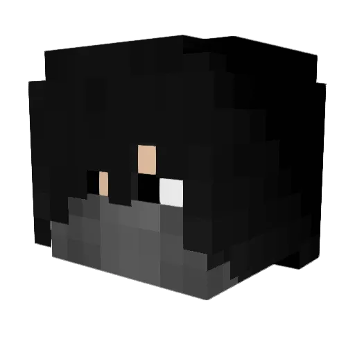 Yuki_mixx Minecraft avatar head, 3D render