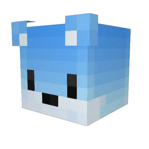 Yukibe Minecraft avatar head, 3D render