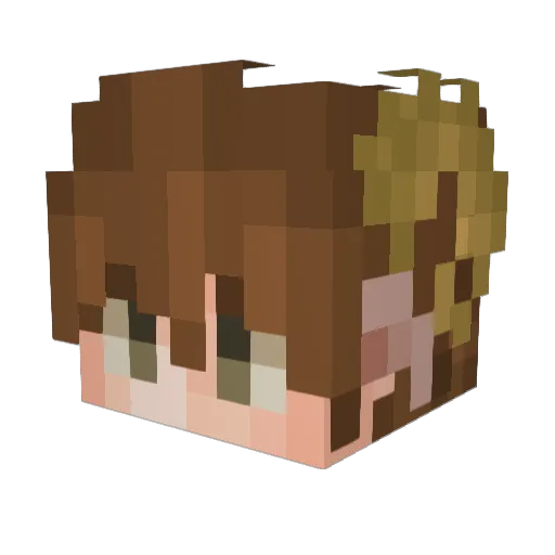 Yukiblue Minecraft avatar head, 3D render
