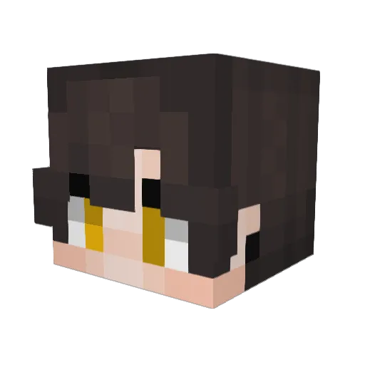 Yukibonka Minecraft avatar head, 3D render