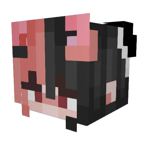YukichanO Minecraft avatar head, 3D render