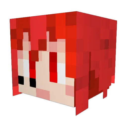Yukichinn Minecraft avatar head, 3D render