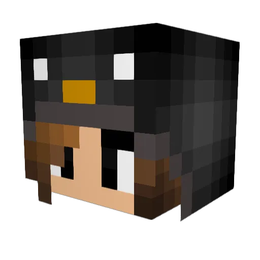 Yukihana_chan Minecraft avatar head, 3D render