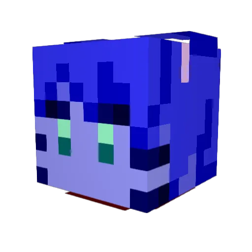 Yukiharu Minecraft avatar head, 3D render